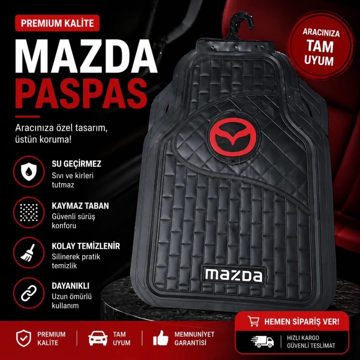 Mazda Logolu Kauçuk Paspas