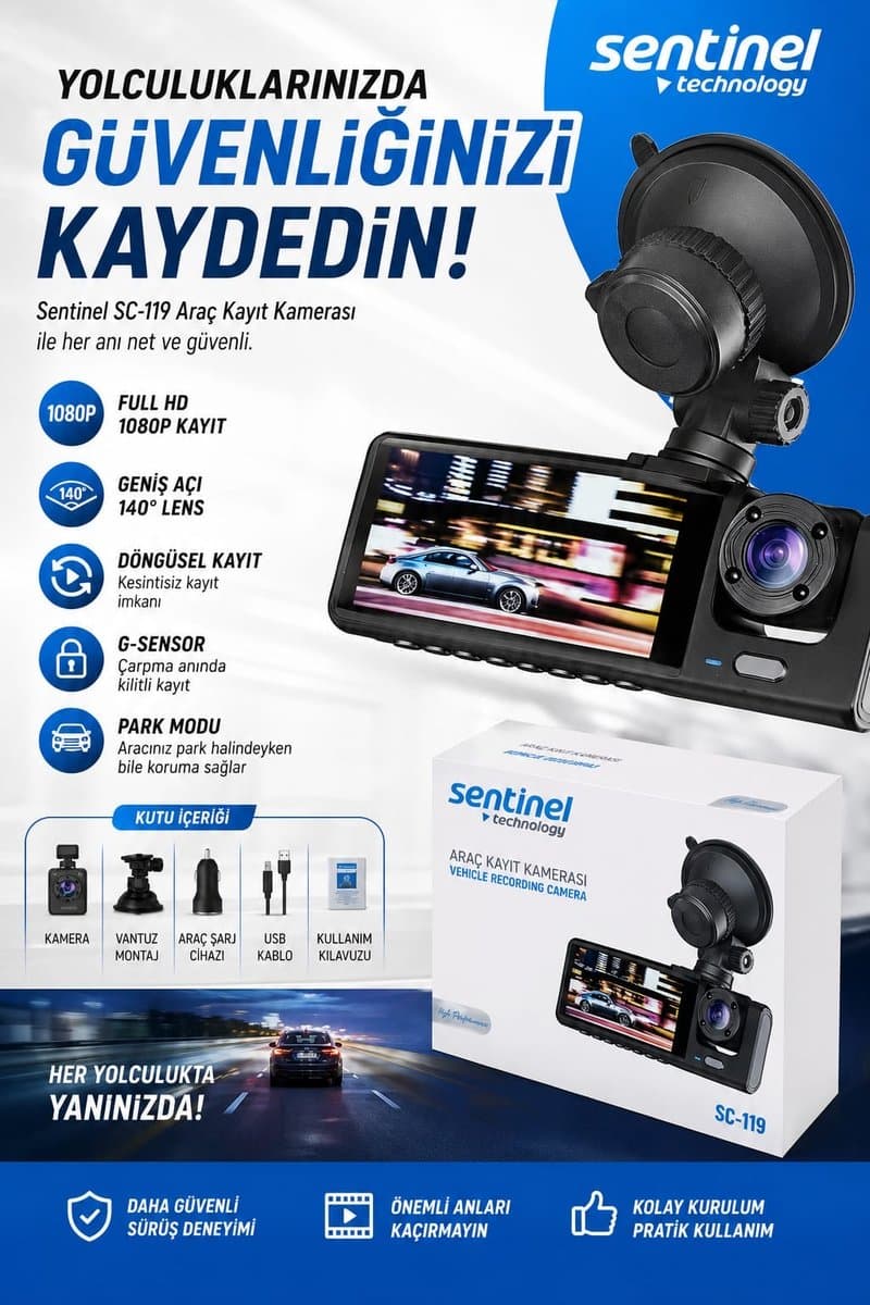 Sentinel Araç İçi Kamera