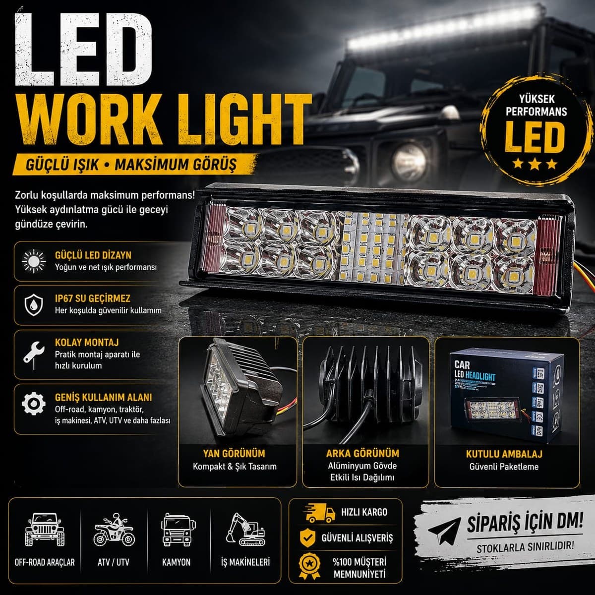 LED Work Light (Çalışma Lambası)