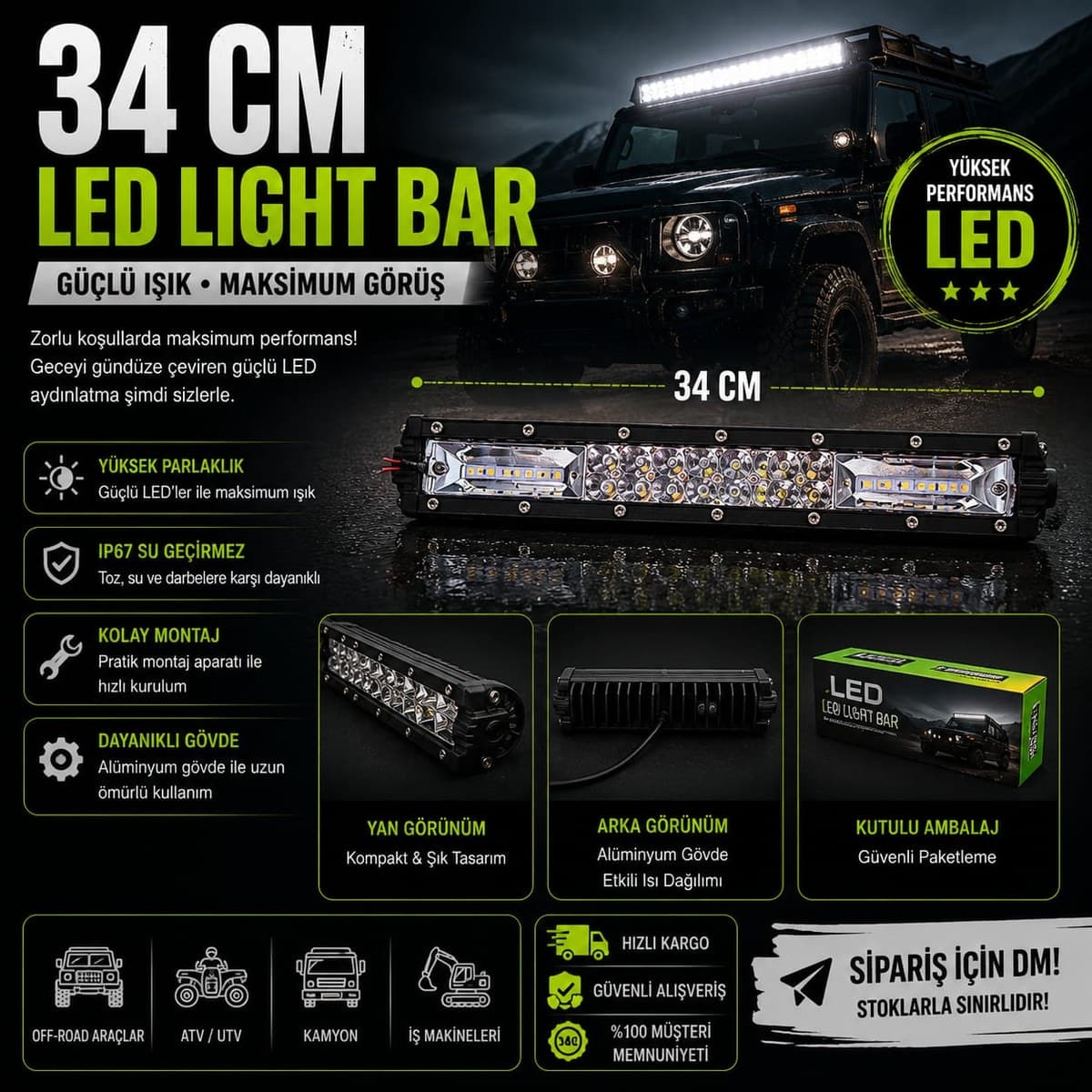 LED Light Bar 34 cm