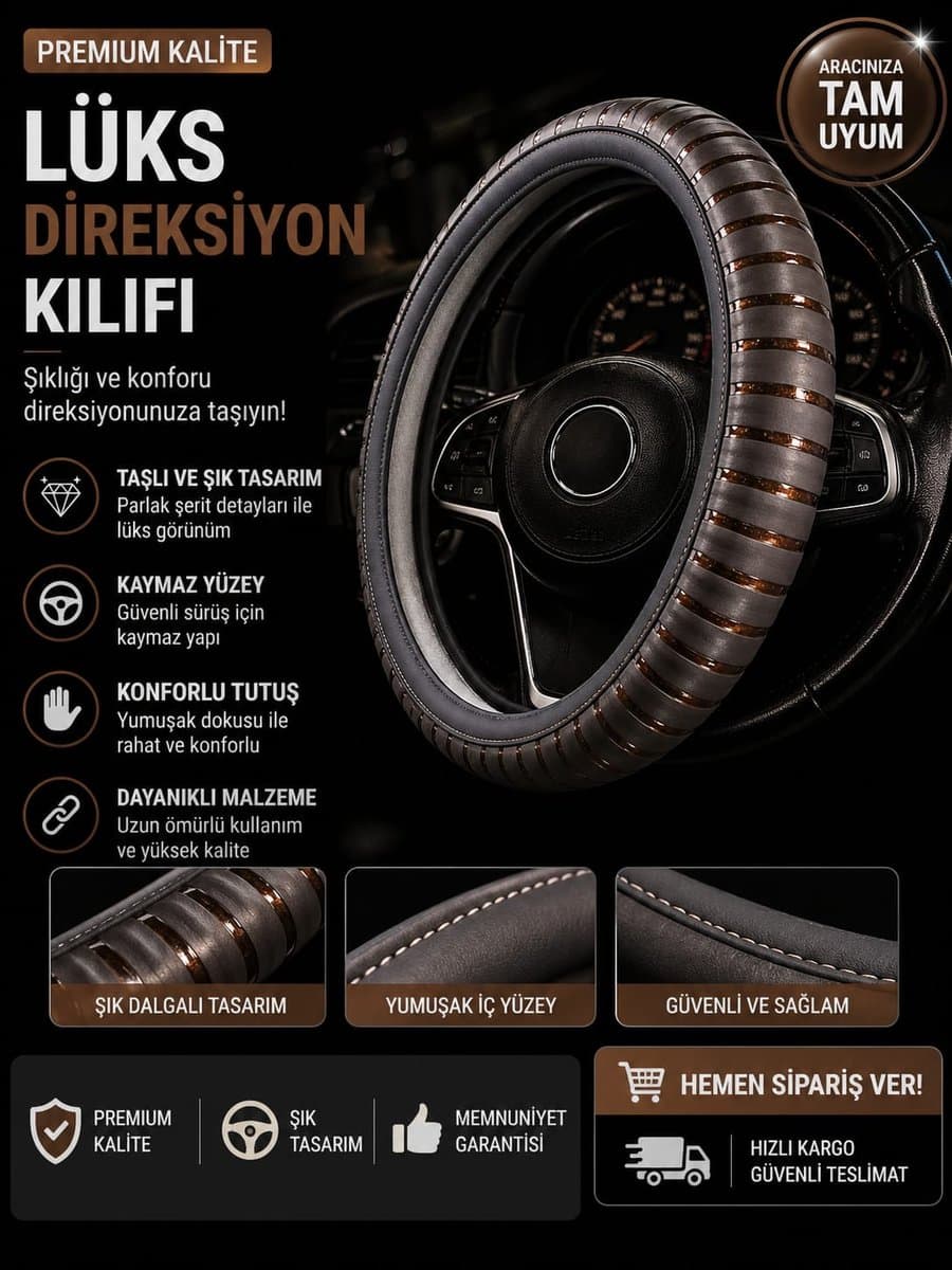 Lüks Direksiyon Kılıfı
