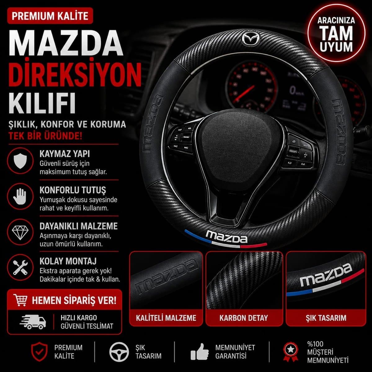 Mazda Direksiyon Kılıfı