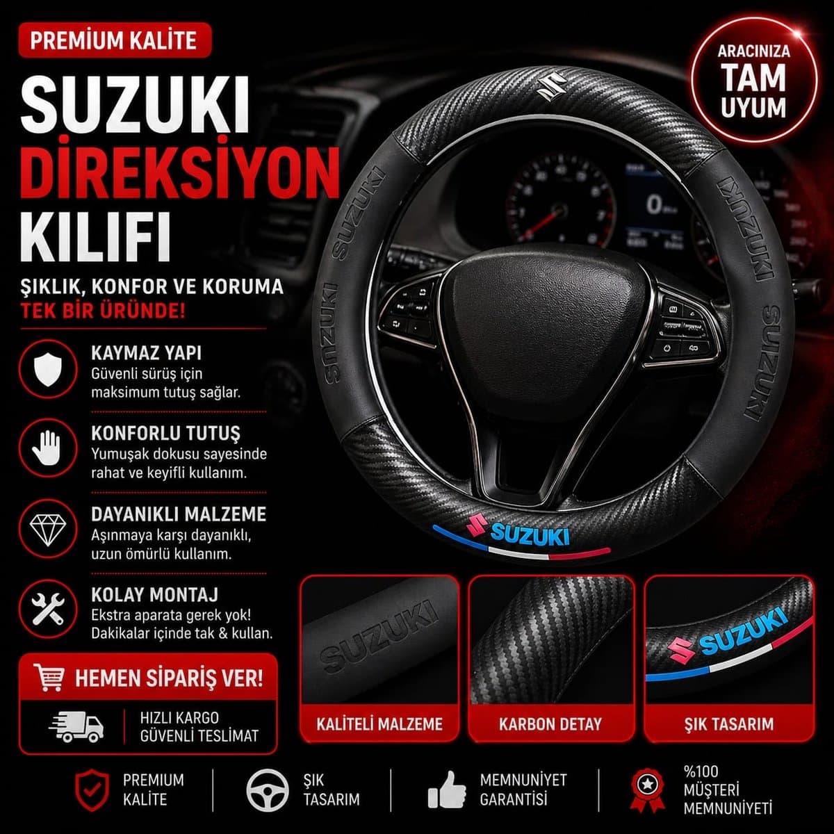 Suzuki Direksiyon Kılıfı