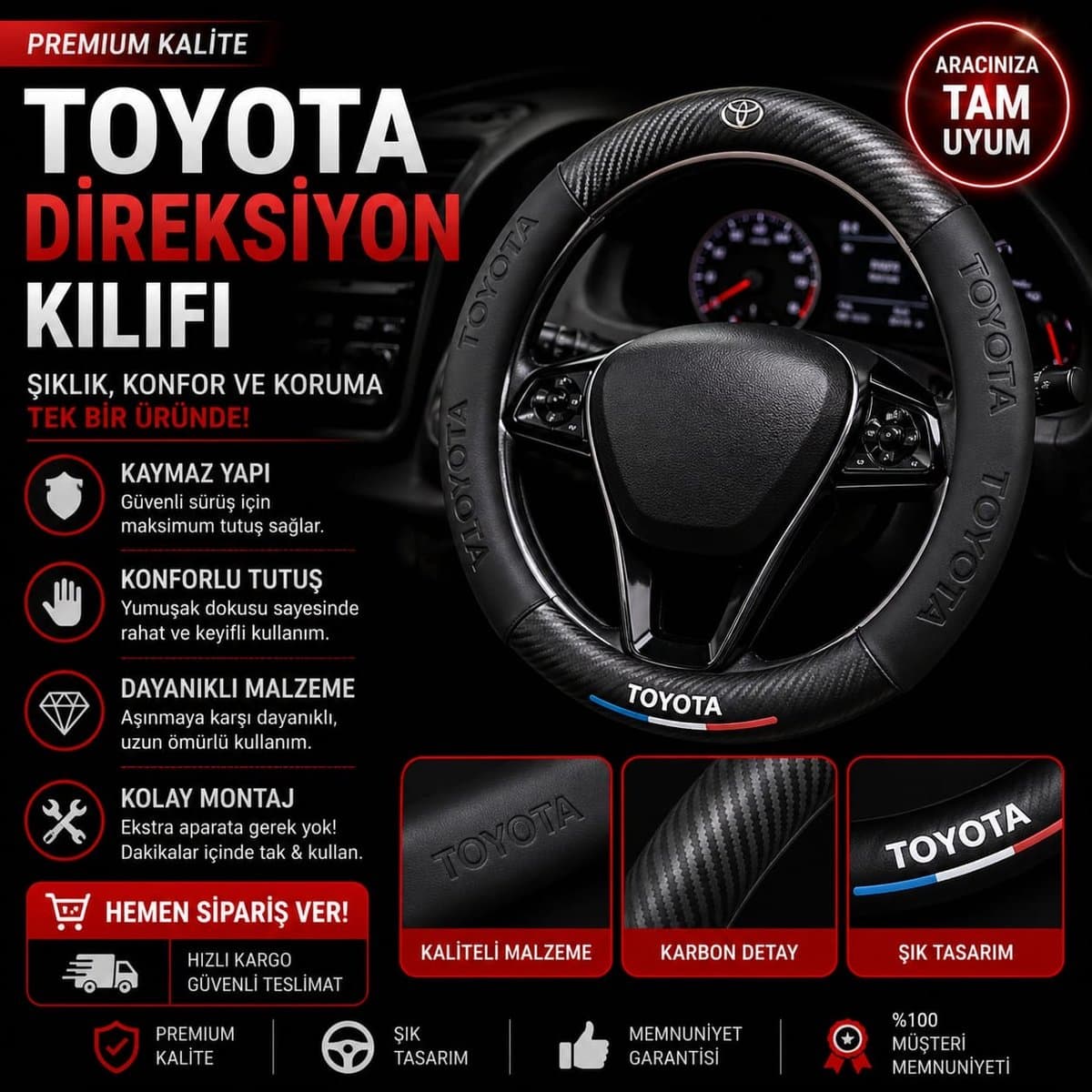 Toyota Direksiyon Kılıfı