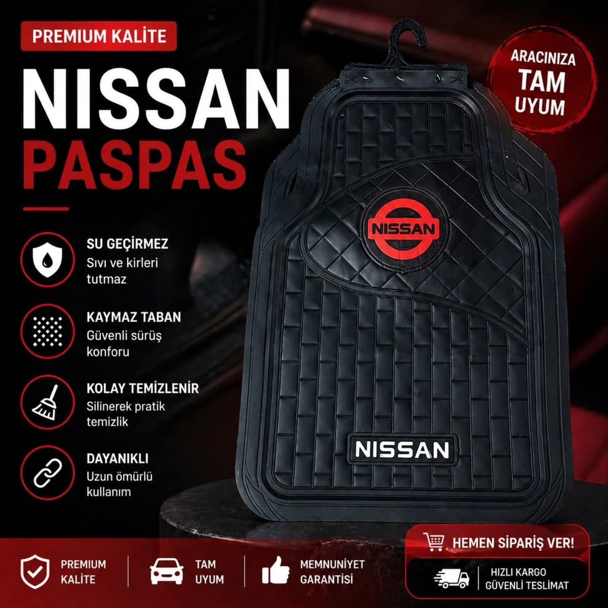 Nissan Logolu Kauçuk Paspas