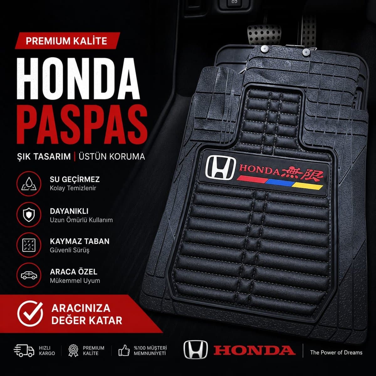 Honda Logolu Paspas (Şık Tasarım)