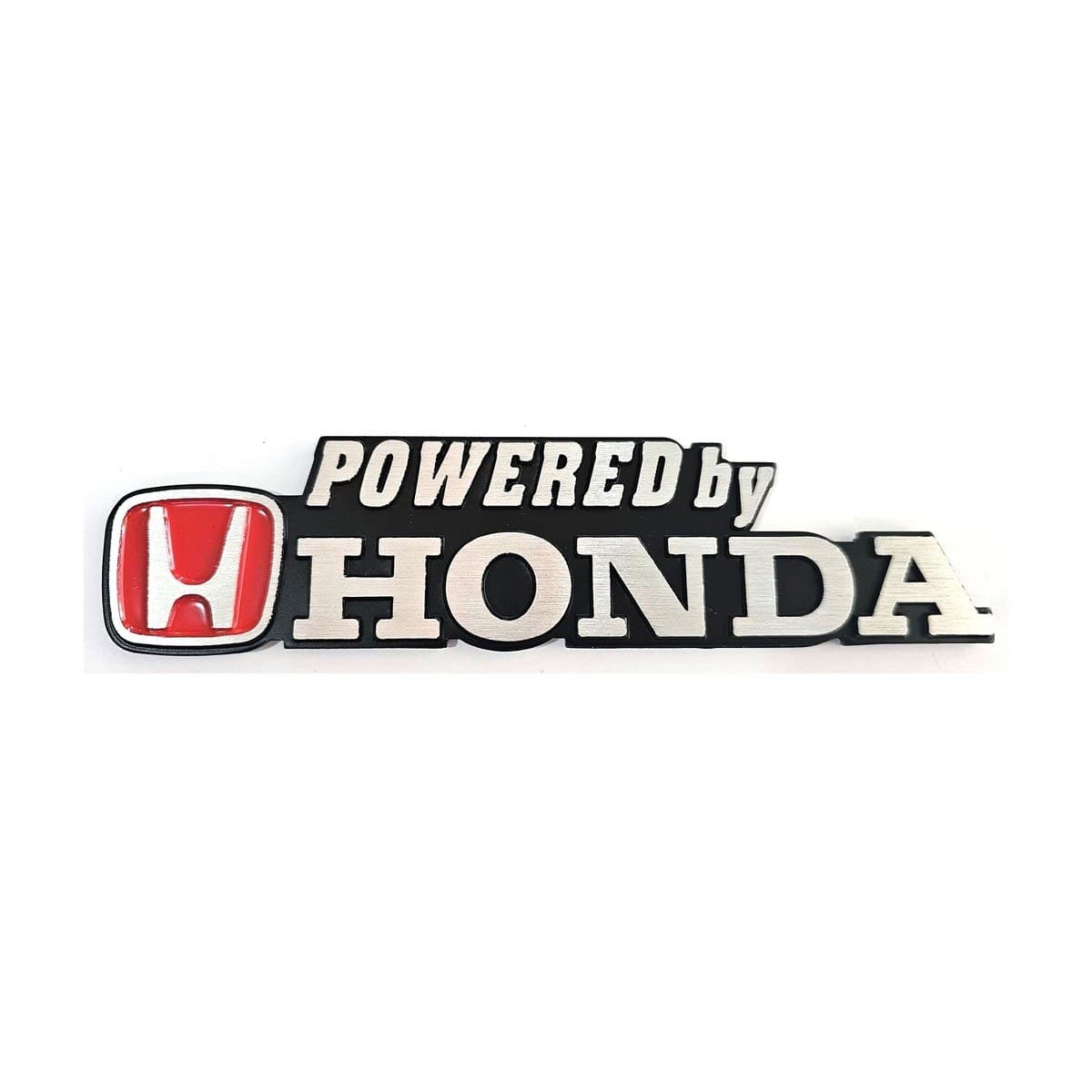 Powered by Honda Yazı Logo (Krom-Kırmızı)