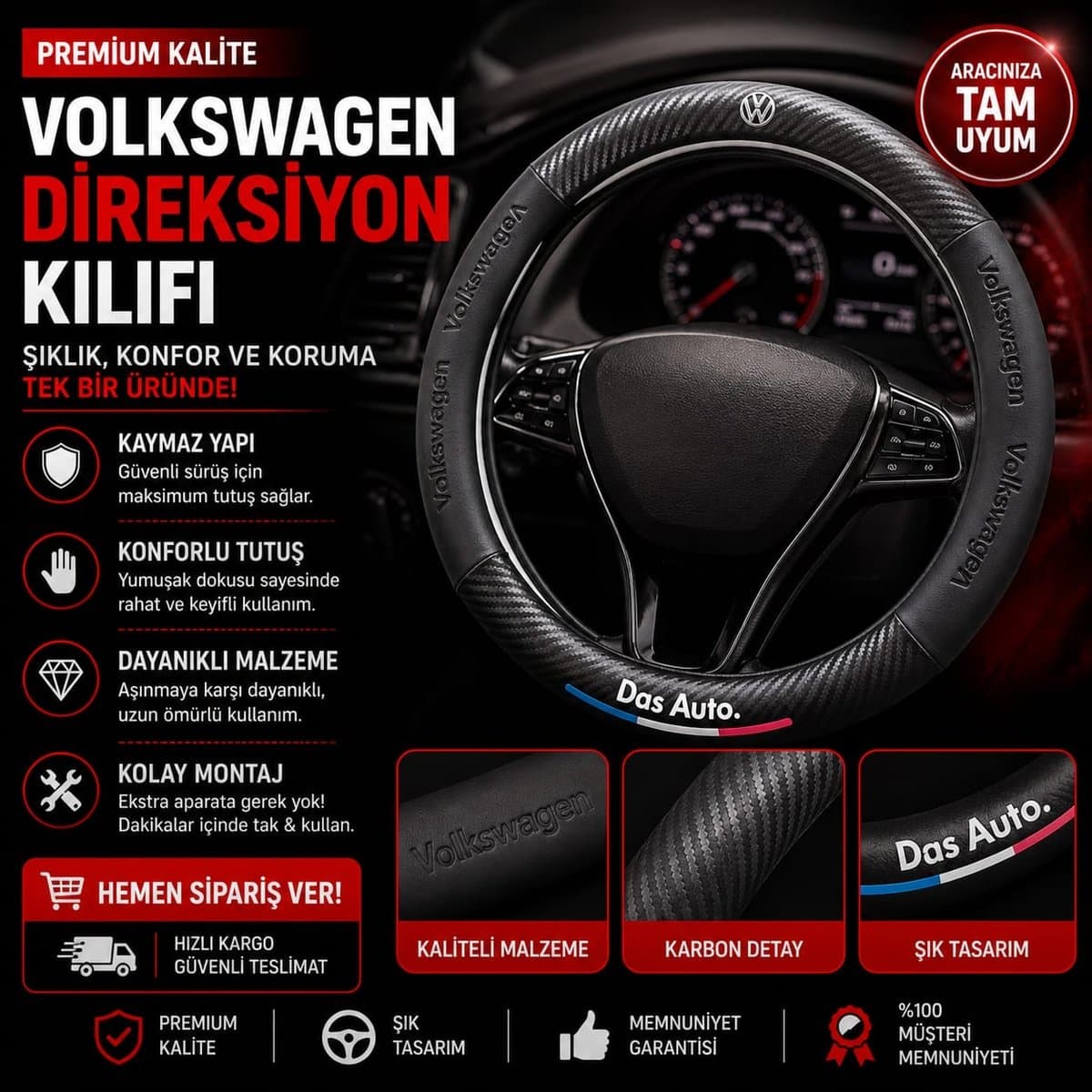 Volkswagen Direksiyon Kılıfı