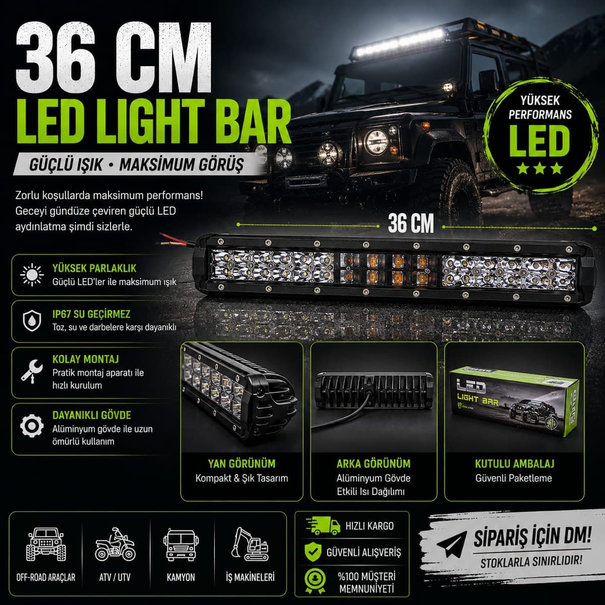 LED Light Bar 36 cm