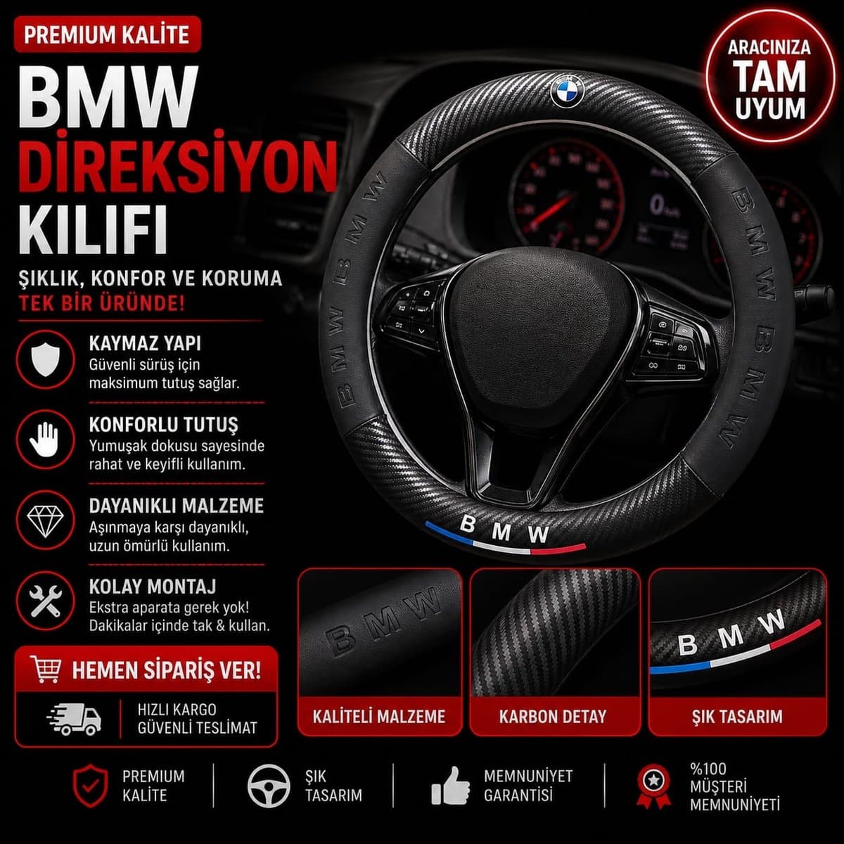BMW Direksiyon Kılıfı