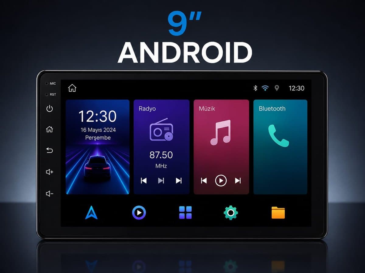 9" Android Multimedya Ekran