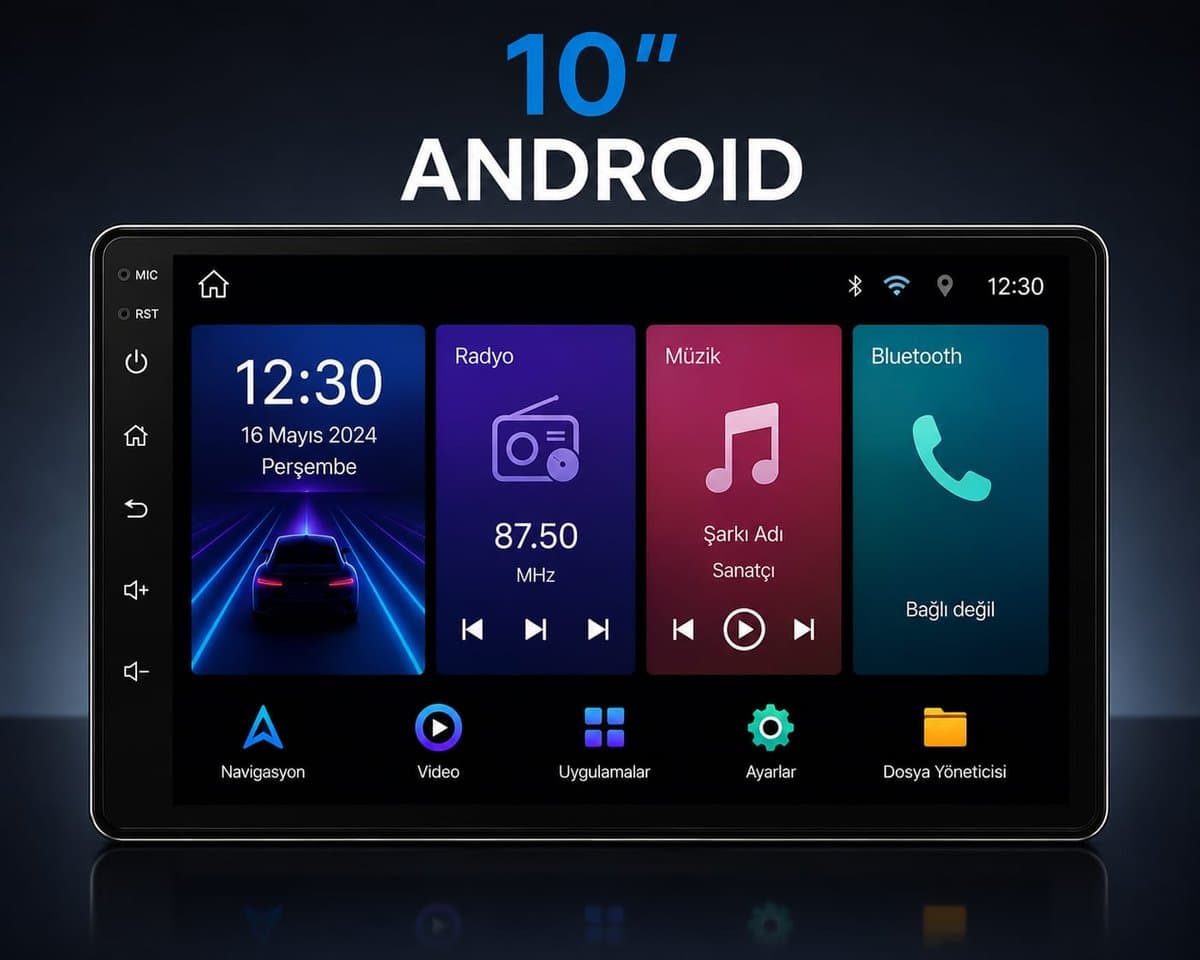 10" Android Multimedya Ekran