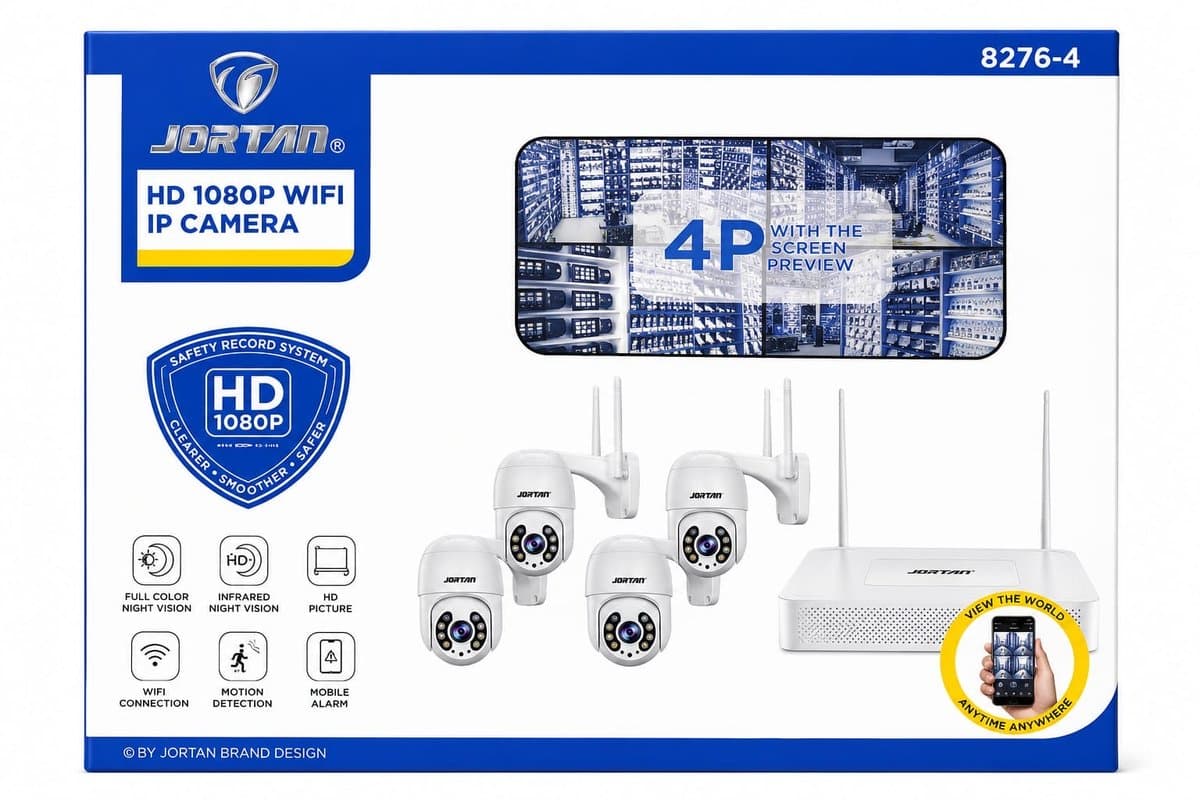 Jortan 4'lü HD Wi-Fi Kamera Seti (8276-4)