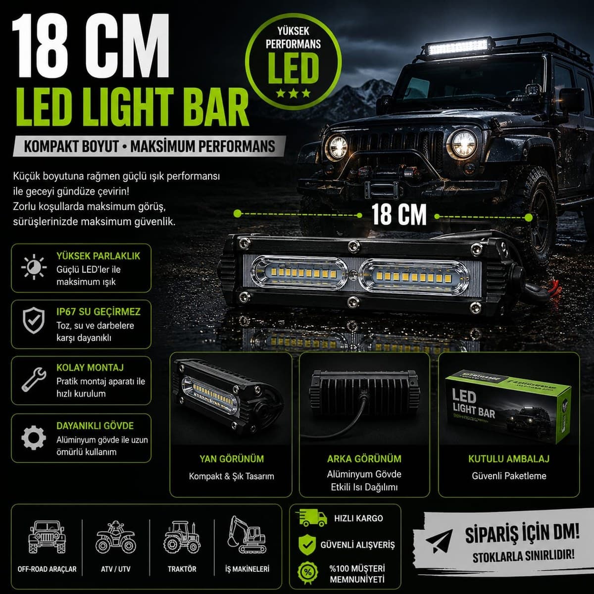 LED Light Bar 18 cm