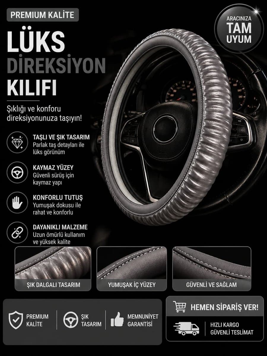 Lüks Direksiyon Kılıfı