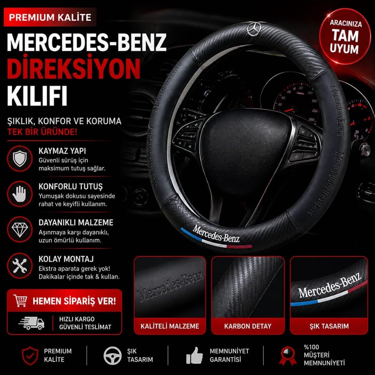 Mercedes-Benz Direksiyon Kılıfı
