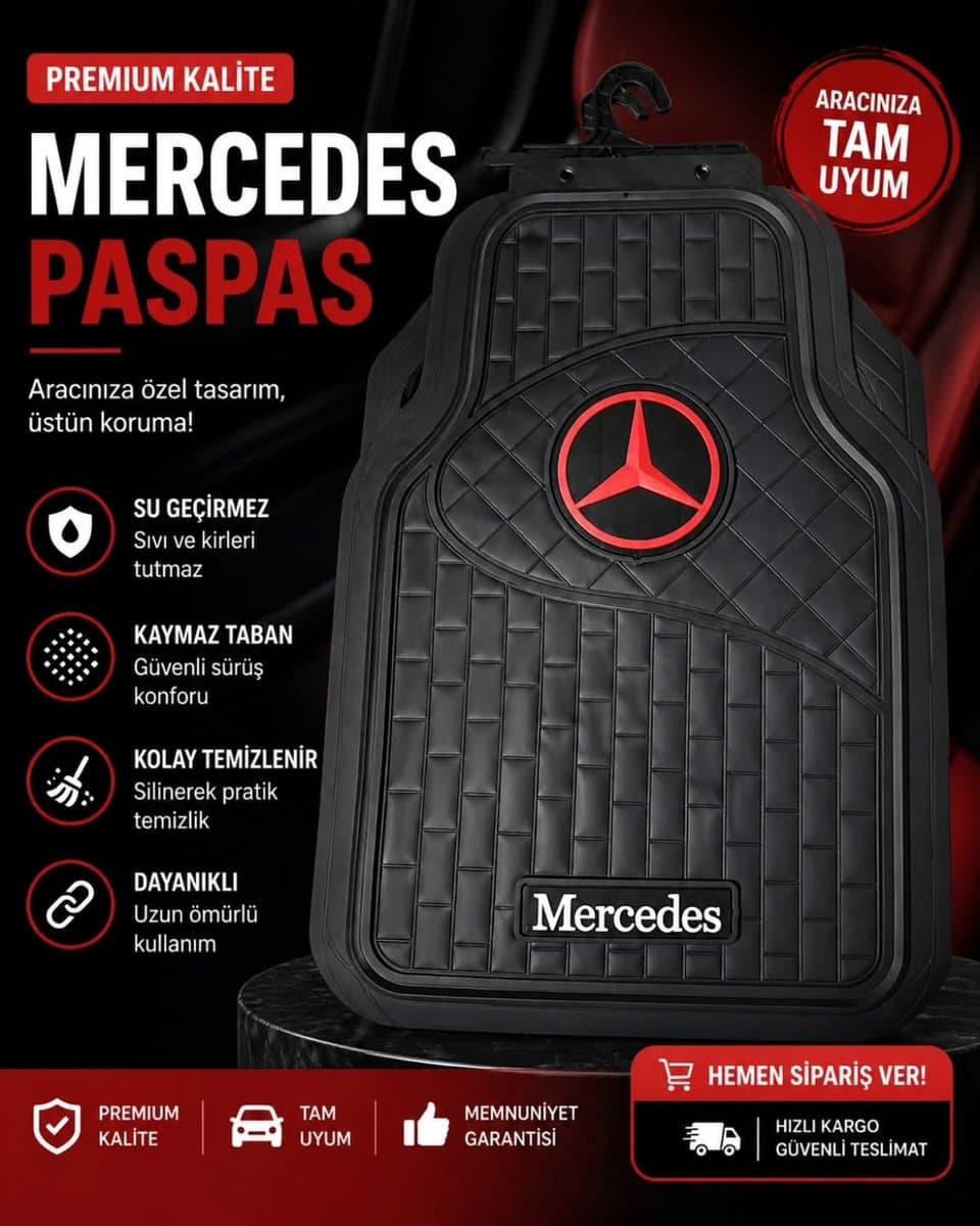 Mercedes-Benz Logolu Kauçuk Paspas